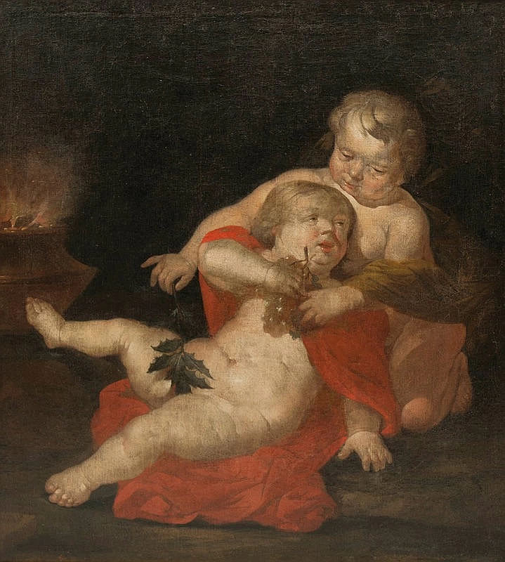 Allegoria dell'autunno. Due putti